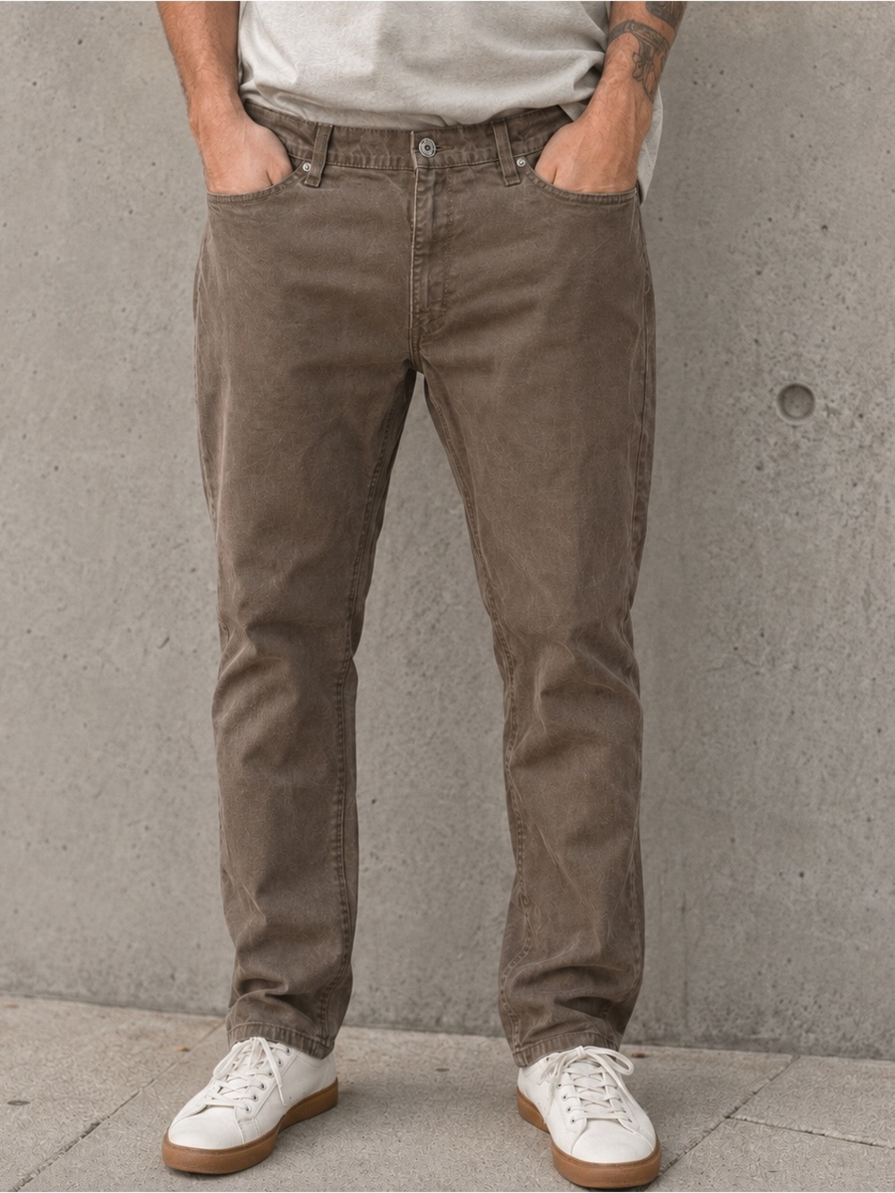Levi's Denizen 232 Jeans Slim Straight Fit Men’s 38/30 Brown Stretch Cotton